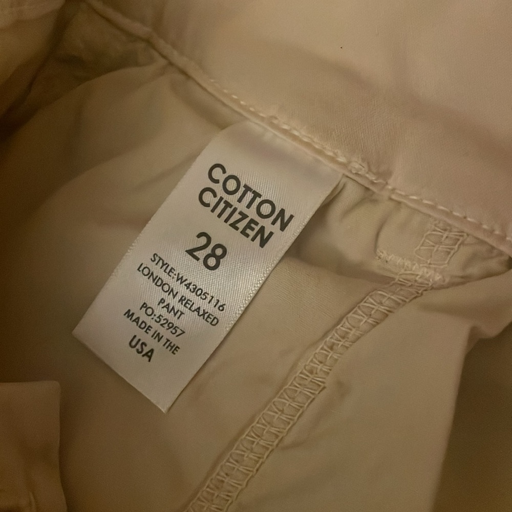 COTTON CITIZEN - London Relaxed Pant in Oatmeal size 28 NWT - Picture 6 of 7